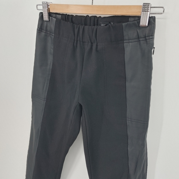 Club Monaco | faux leather blocked leggings - Picture 2 of 8